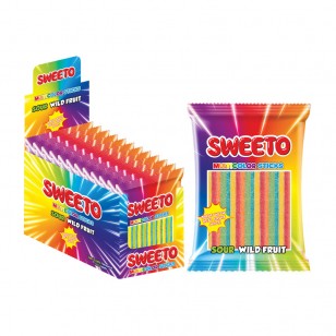 Sweeto Multicolor Sticks Sweets Halal 80g 12 Bag